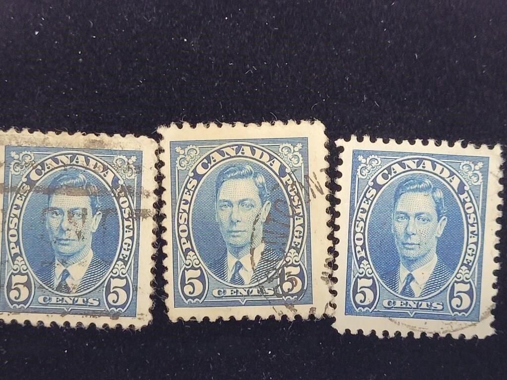 Canada #235 King George VI 1937 (3)