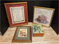 FRAMED ART PRINTS & MUSIC BOX