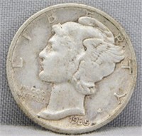 1935 Mercury Silver Dime.