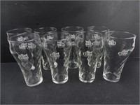 Lot of 8 - 6" Diet Coke Twist Design Pint Glasses