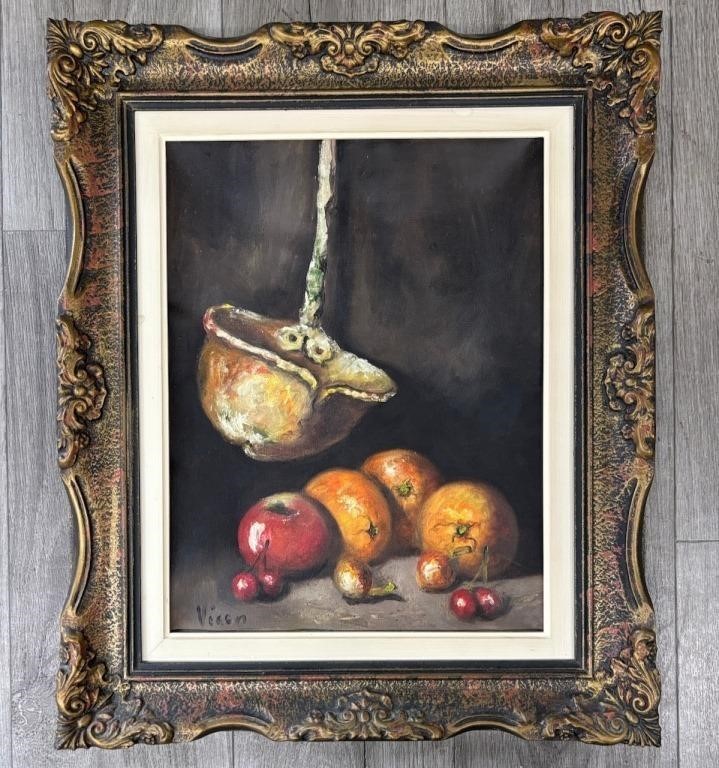 Framed Oil on Canvas, Signed