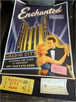 C of A for Radio City Music Hall Poster Ect