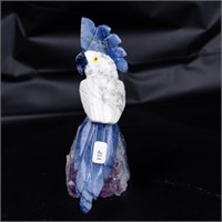 Natural Stone Handcarved Quartz Bird