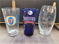 Icehouse, Foster's, Coors Beer Glasses (3)