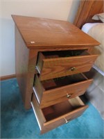Bedside Table w/3 Drawers 1 of 2