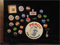 Lot of Older Illinois Political Buttons