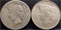 1923 & 1923-S Peace Silver Dollars - Coins