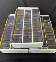 Large group of sports card sleeves