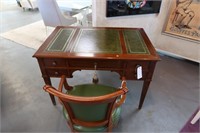 Leather Top Desk & Chair