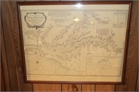Framed Chart of the Chesapeake Bay