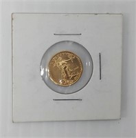 2020 1/10th fine gold $5 coin in holder