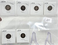 7 Different Bust Dimes