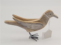 Wood & Metal Bird Figurine