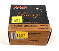 Box of .44 REM Mag.180-grain JHP PMC Bronze