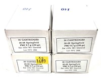 x4- Boxes of .30-06 Springfield 150-grain FMJ M1