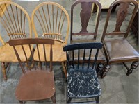 6 chairs, 2 sets of two included 
Rounded back