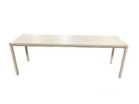 WHITE METAL TABLE, 84X24