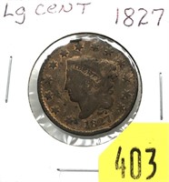 1827 U.S. Large cent