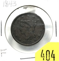1843 U.S. Large cent