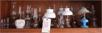 Approximately (20) antique miniature oil lamp