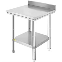 VEVOR 24 x 24 x 34 Inch Stainless Steel Work Table