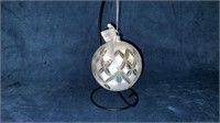 White and Silver Globe Ornament