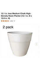 Medium Chalk High- Density Resin Planter