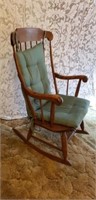Vintage Solud Maple Rocking Chair & Cushions