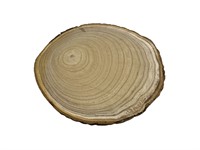 Barky Natural Wood Rustic 1" Slice Tray