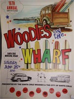 Woodies on the Wharf Poster 2010, 24" H x 18" W