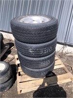 Four LT265/70R17 tires on 5 bolt Ford rims