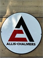 Enamel Allis-Chalmers Round Sign