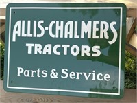 Enamel AC Tractors, Parts & Service Sign