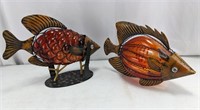 (2) Unique 3D Fish Artwork Decorative