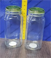 Pair of 72oz Glass Storage Jars