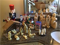 Nativity scenes and holiday decor
