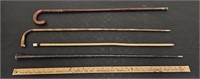 (4) Antique Canes