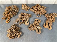 Various sizes and lengths of chains