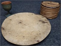 Scandinavian Bread Board, Tobacco Jar & Cup