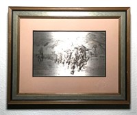 Jamie Wyeth Etched Sterling  Plate