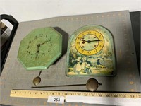 2 Vintage wall clocks