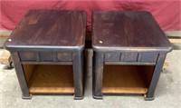 Pair Of Oak End Tables