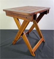 Solid Wood Folding Side Table