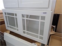 White Upper Cabinet w/ Glass Doors (36 x 12 x 18)