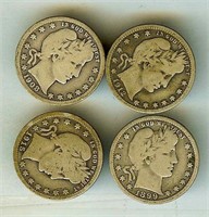 1899 1908 1912 1915 Quarter VG 4 Pc Lot