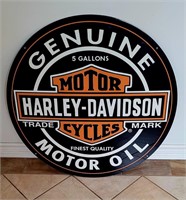 36” Black Harley Davidson Sign