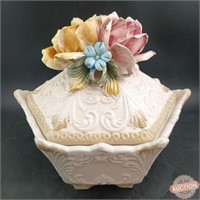 Capodimonte Lidded Candy Dish
