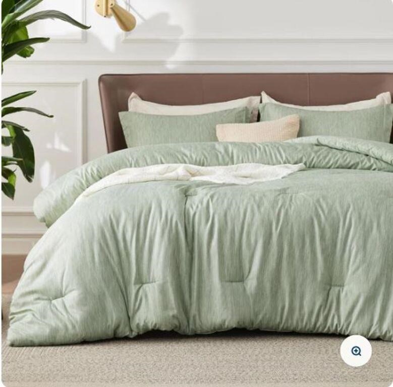 $56.99  Bedsure Prewashed Cotton Comforter Set