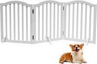 Wooden Dog Gate, 3Panel 23.6'Height-White