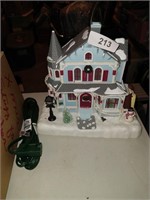 Plastic Christmas House & Electrical Cord